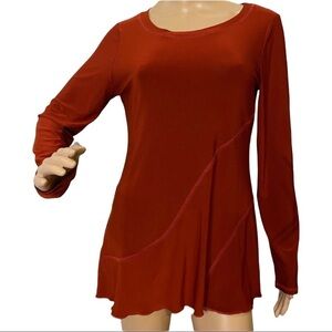 UBU Escape Red Women Tunic Long Sleeves Top‎ Size S/P